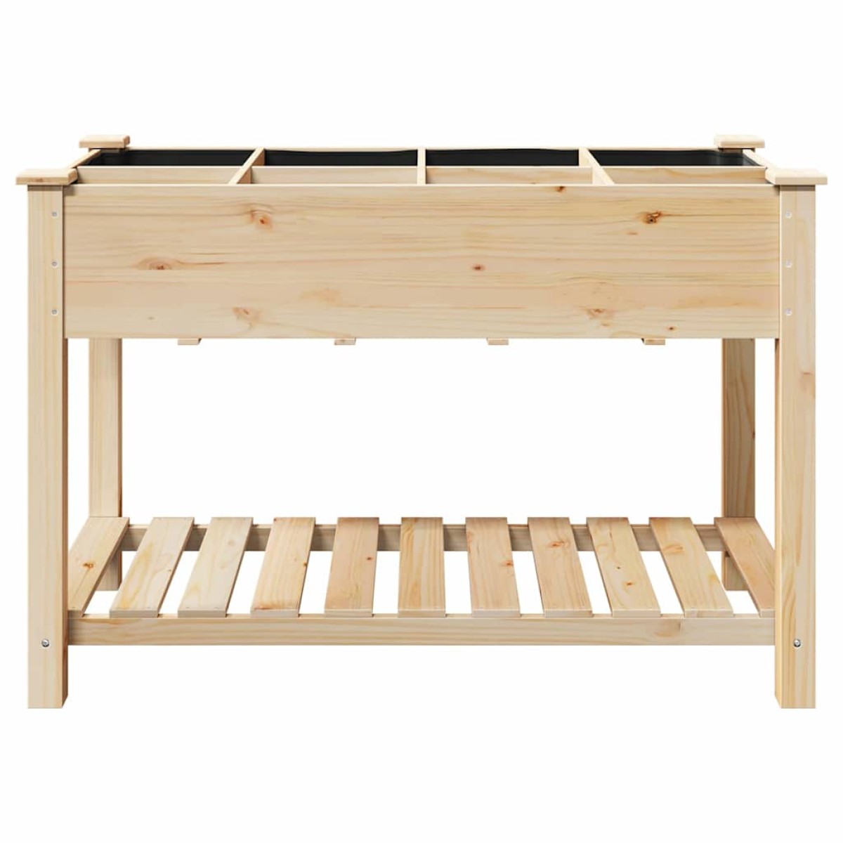 vidaXL Γλάστρα Κήπου Μπεζ 115 x 59 x 76,5 εκ Στερεό Ξύλο Πεύκου