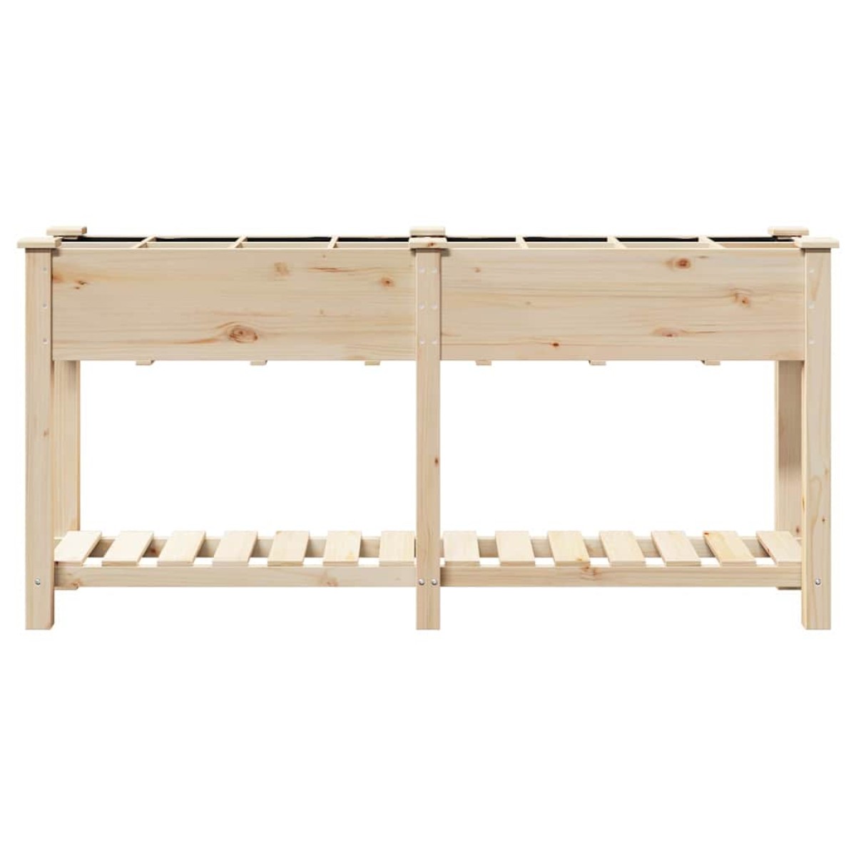 vidaXL Γλάστρα Κήπου Μπεζ 161,5 x 45 x 76,5 εκ. Στερεό Ξύλο Πεύκου