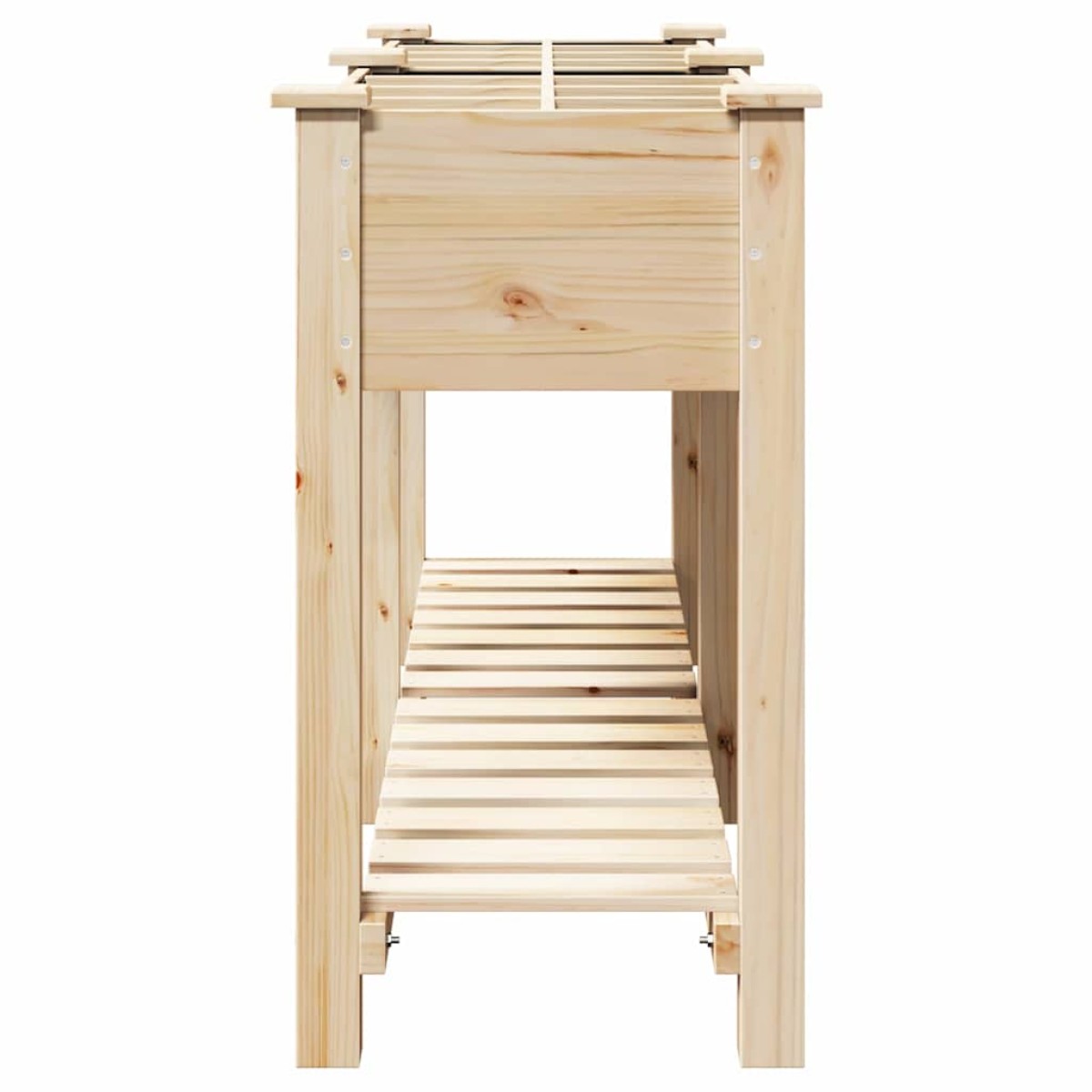 vidaXL Γλάστρα Κήπου Μπεζ 161,5 x 45 x 76,5 εκ. Στερεό Ξύλο Πεύκου