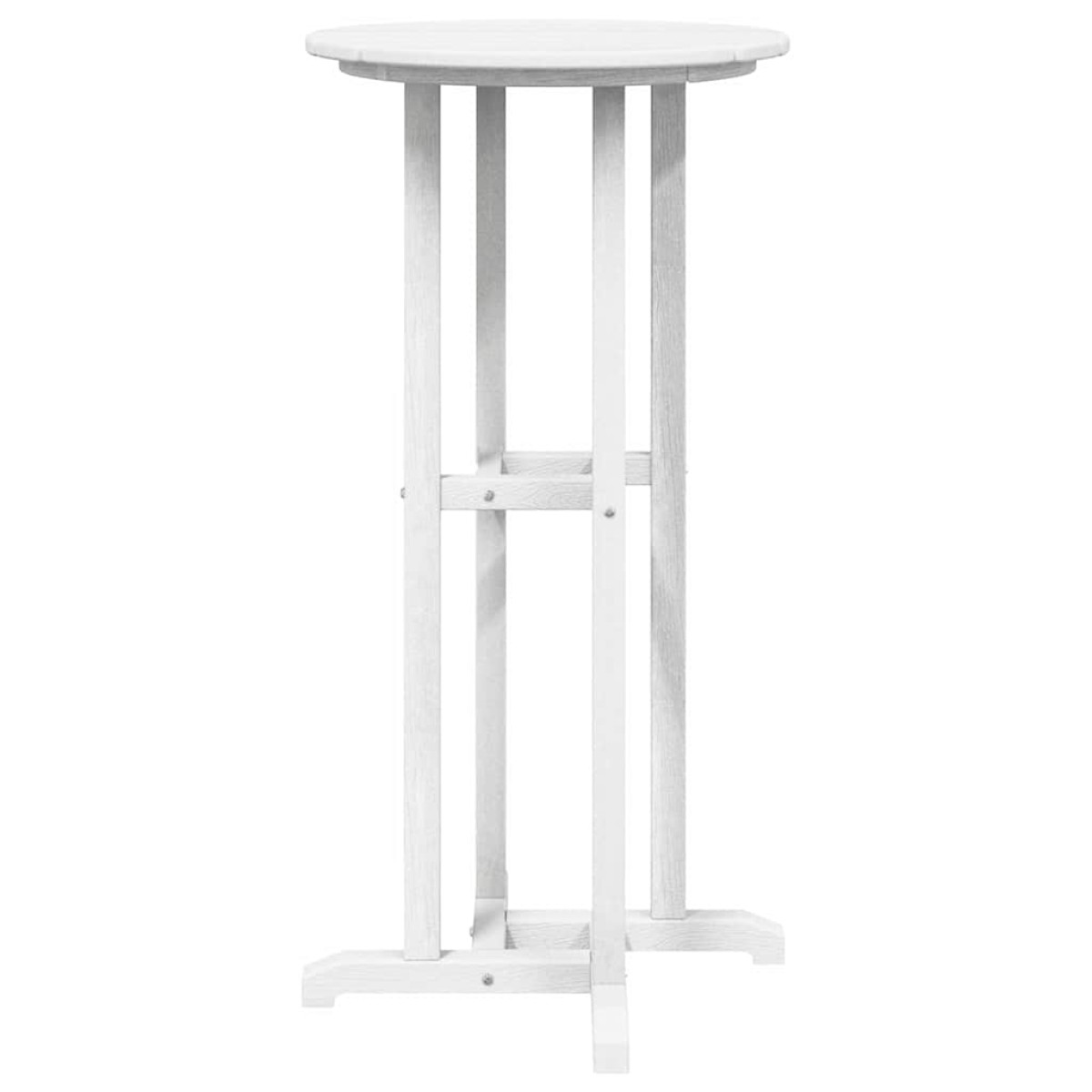 vidaXL Τραπέζι μπαρ Λευκό 55 x 55 x 107 cm Πολυαιθυλένιο