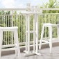 vidaXL Τραπέζι μπαρ Λευκό 55 x 55 x 107 cm Πολυαιθυλένιο