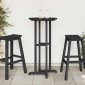 vidaXL Τραπέζι μπαρ Μαύρο 55 x 55 x 107 cm Πολυαιθυλένιο