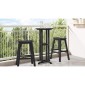 vidaXL Τραπέζι μπαρ Μαύρο 55 x 55 x 107 cm Πολυαιθυλένιο