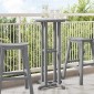 vidaXL Τραπέζι μπαρ Ανοιχτό γκρι 55 x 55 x 107 cm Πολυαιθυλένιο