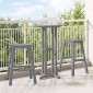 vidaXL Μπαρ σκαμπό 2 τμχ. Ανοιχτό γκρι 52 x 43 x 73,5 εκ HDPE