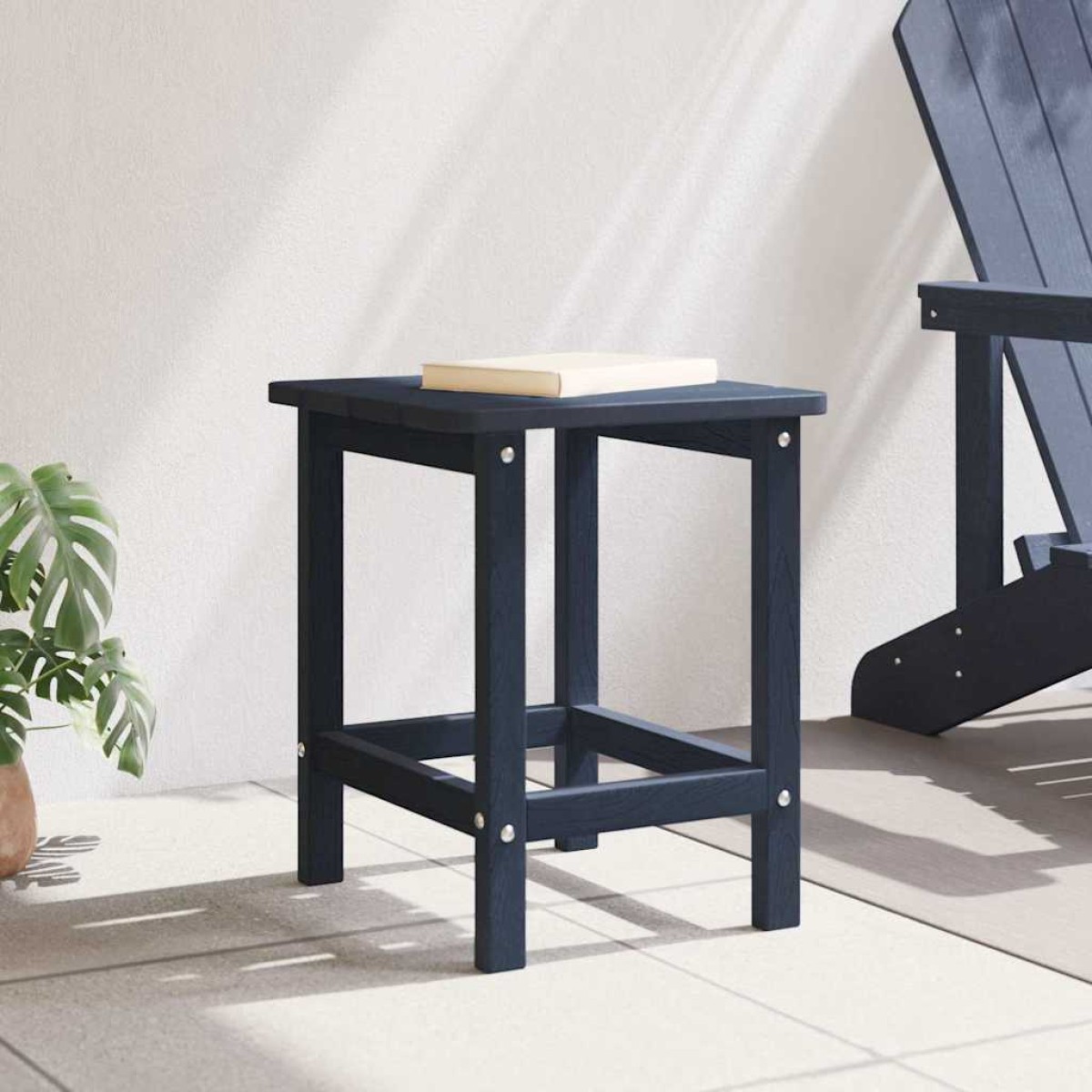 vidaXL Τραπεζάκι Πλευράς Σκούρο μπλε 38 x 38 x 46 εκ. Πολυαιθυλένιο