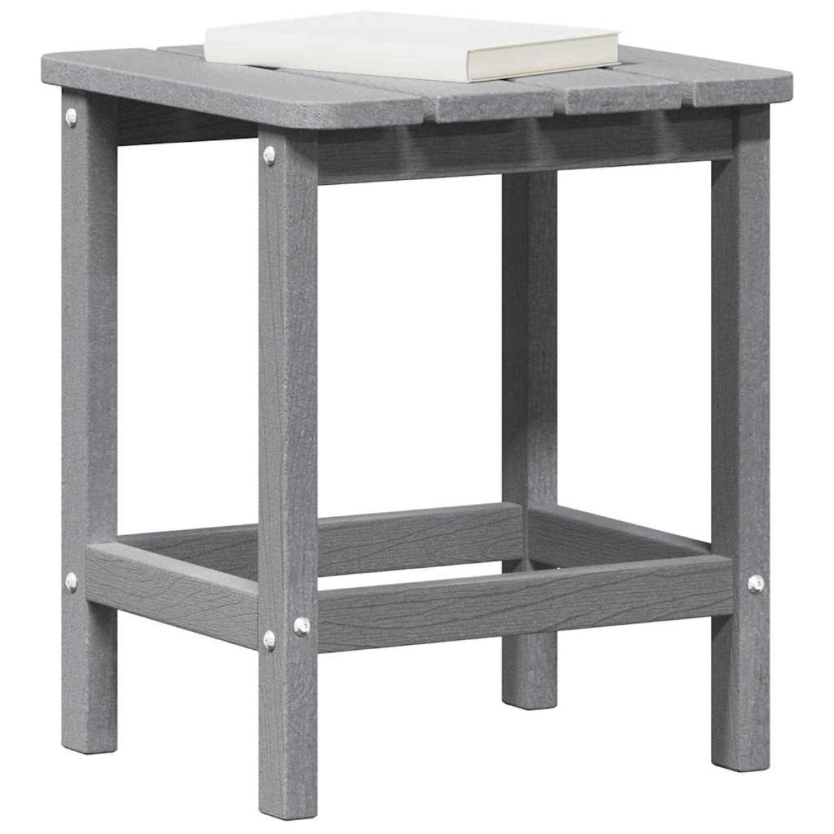 vidaXL Τραπεζάκι Πλευράς Ανοιχτό γκρι 38 x 38 x 46 εκ. Πολυαιθυλένιο