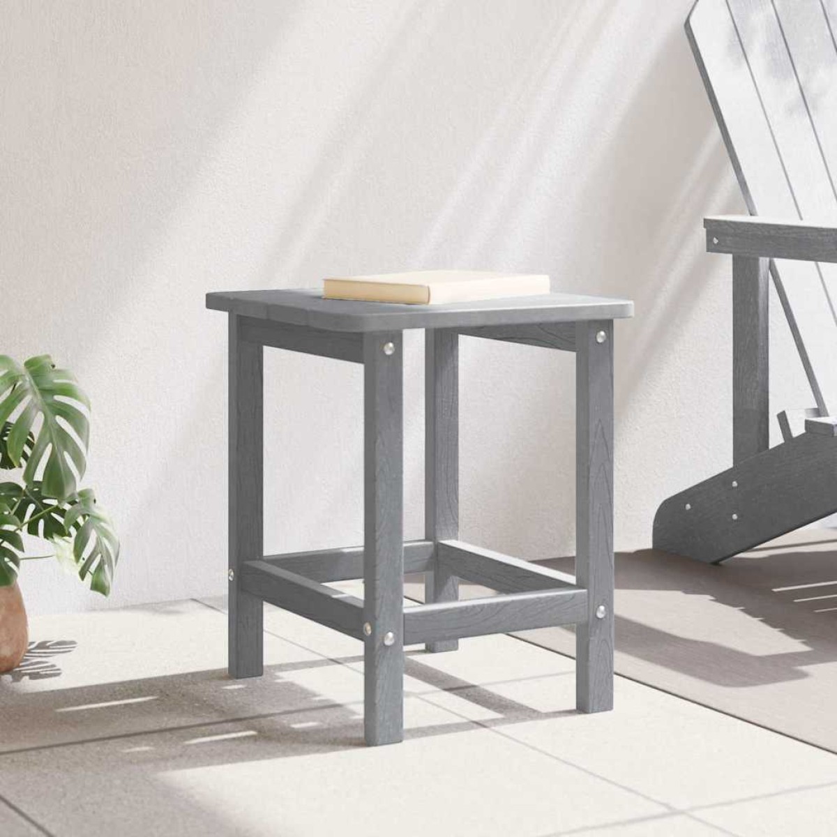 vidaXL Τραπεζάκι Πλευράς Ανοιχτό γκρι 38 x 38 x 46 εκ. Πολυαιθυλένιο