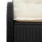 vidaXL Καναπές Κήπου με μαξιλάρι Μαύρο 121 x 62 x 69εκ συνθετικό ρατάν
