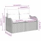 vidaXL Καναπές Κήπου με μαξιλάρι Μαύρο 121 x 62 x 69εκ συνθετικό ρατάν