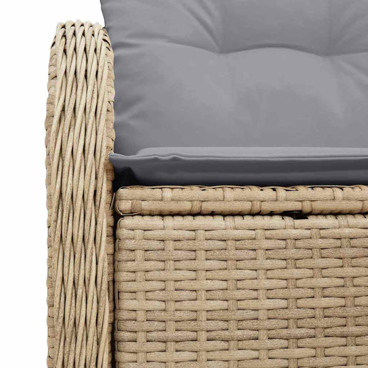 vidaXL Καναπές Κήπου με μαξιλάρι Μπεζ 121 x 62 x 69εκ συνθετικό ρατάν