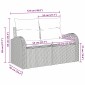 vidaXL Καναπές Κήπου με μαξιλάρι Καφέ 124 x 62 x 69cm συνθετικό ρατάν