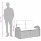 vidaXL Καναπές Κήπου με μαξιλάρι Καφέ 124 x 62 x 69cm συνθετικό ρατάν