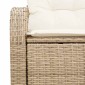vidaXL Καναπές Κήπου με μαξιλάρι Μπεζ 124 x 62 x 69cm συνθετικό ρατάν
