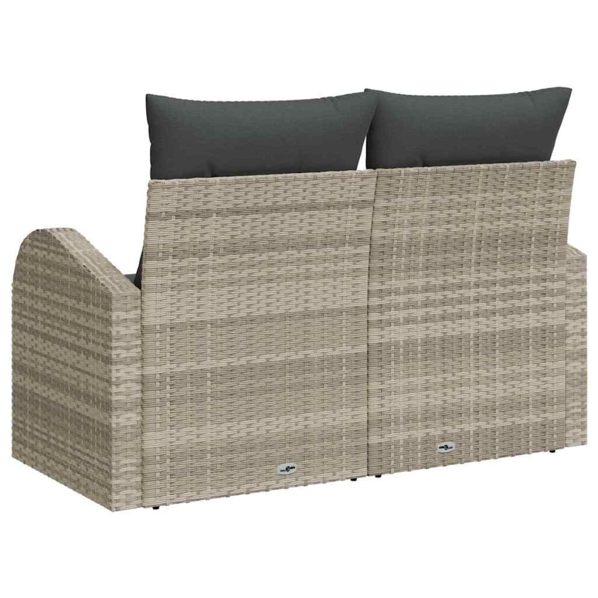vidaXL Καναπές Κήπου Ανοιχτό γκρι 124 x 62 x 69cm συνθετικό ρατάν