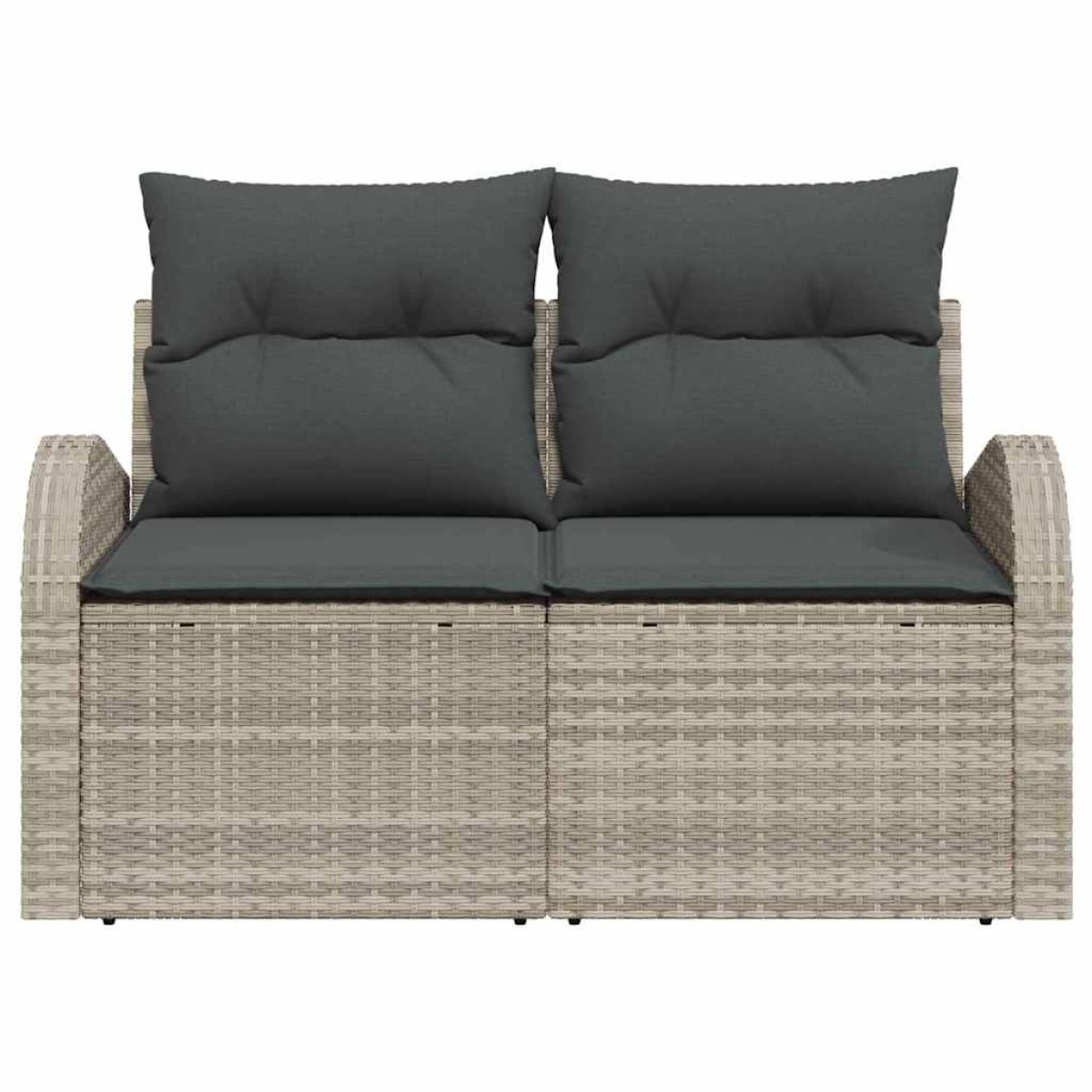 vidaXL Καναπές Κήπου Ανοιχτό γκρι 124 x 62 x 69cm συνθετικό ρατάν