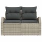 vidaXL Καναπές Κήπου Ανοιχτό γκρι 124 x 62 x 69cm συνθετικό ρατάν