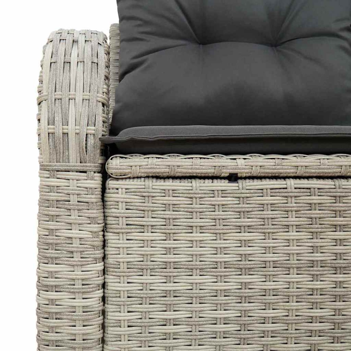 vidaXL Καναπές Κήπου Ανοιχτό γκρι 124 x 62 x 69cm συνθετικό ρατάν