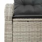 vidaXL Καναπές Κήπου Ανοιχτό γκρι 124 x 62 x 69cm συνθετικό ρατάν