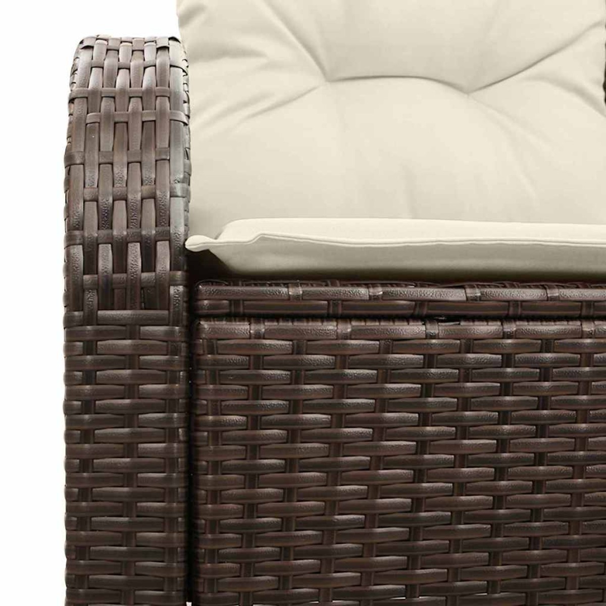 vidaXL Καναπές Κήπου με μαξιλάρι Καφέ 124 x 62 x 69cm συνθετικό ρατάν