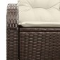 vidaXL Καναπές Κήπου με μαξιλάρι Καφέ 124 x 62 x 69cm συνθετικό ρατάν