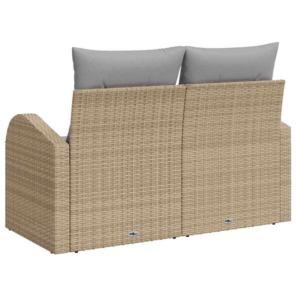 vidaXL Καναπές Κήπου με μαξιλάρι Μπεζ 124 x 62 x 69cm συνθετικό ρατάν