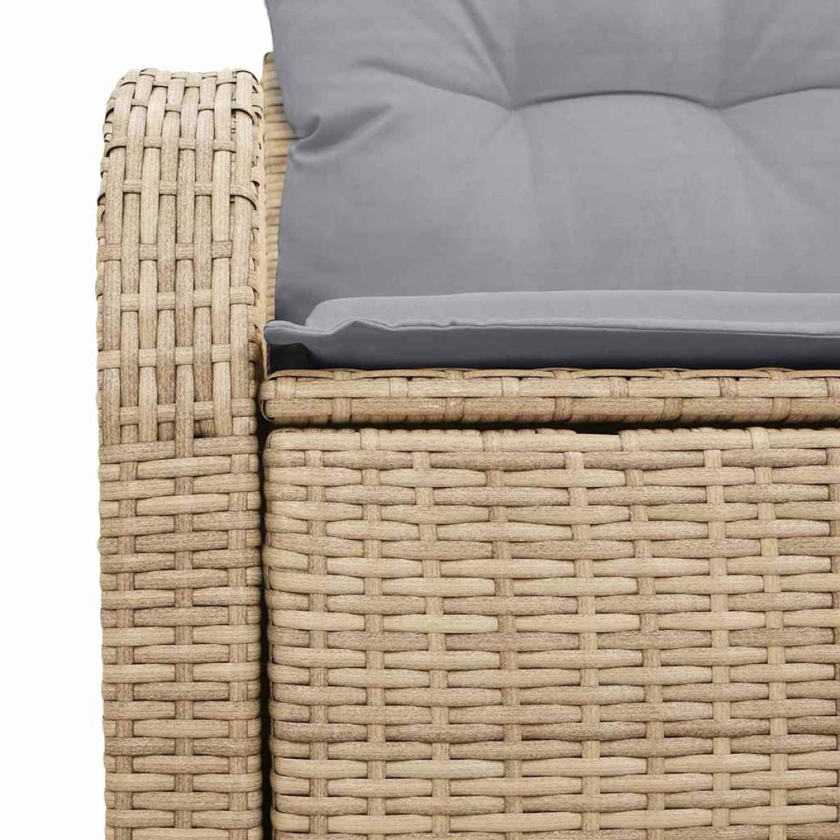 vidaXL Καναπές Κήπου με μαξιλάρι Μπεζ 124 x 62 x 69cm συνθετικό ρατάν