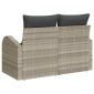 vidaXL Καναπές Κήπου Ανοιχτό γκρι 124 x 62 x 69cm συνθετικό ρατάν