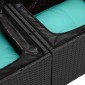 vidaXL Καναπές Κήπου Μαύρο 124 x 62 x 85εκ συνθετικό ρατάν