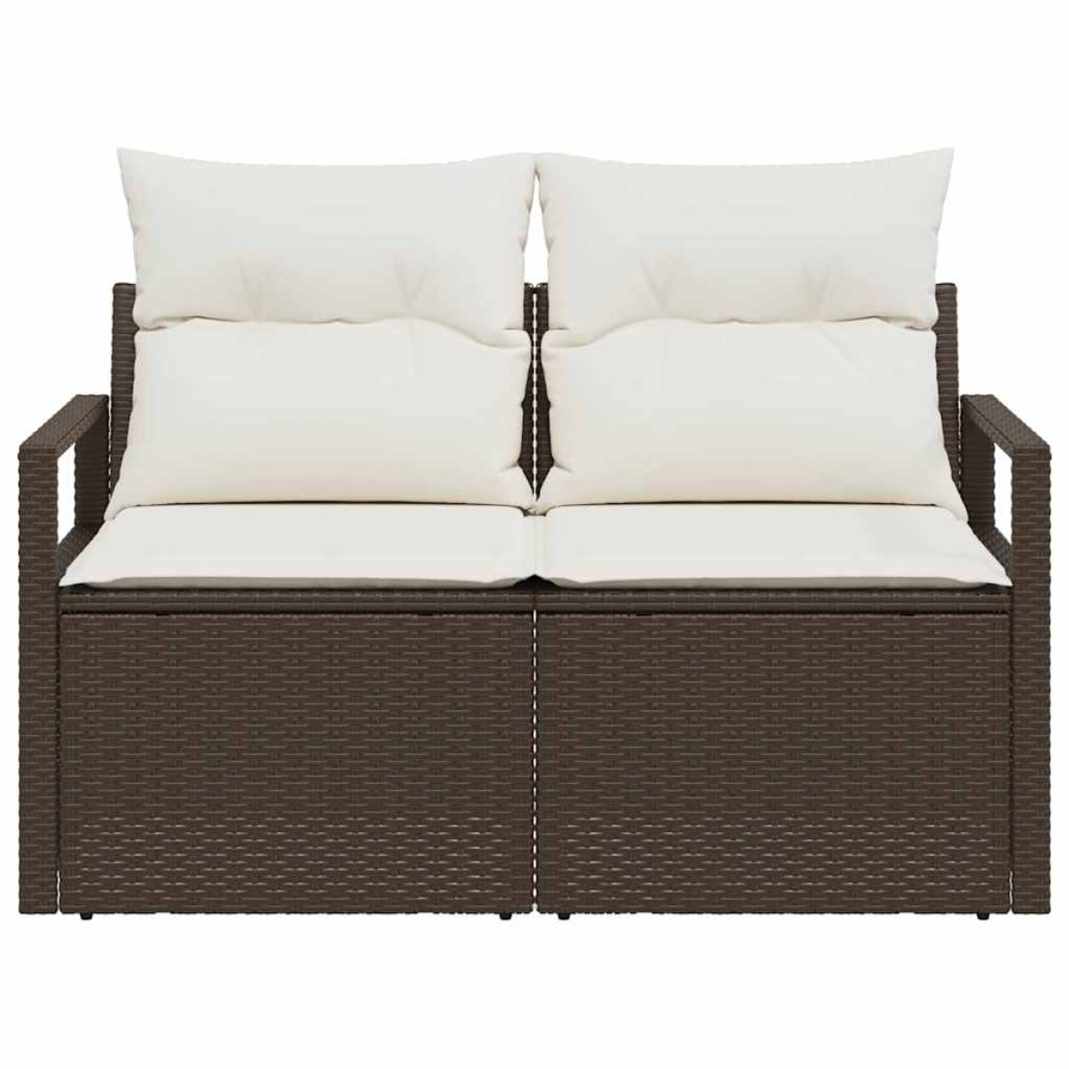 vidaXL Καναπές Κήπου με μαξιλάρι 120 x 62 x 69 εκ συνθετικό ρατάν