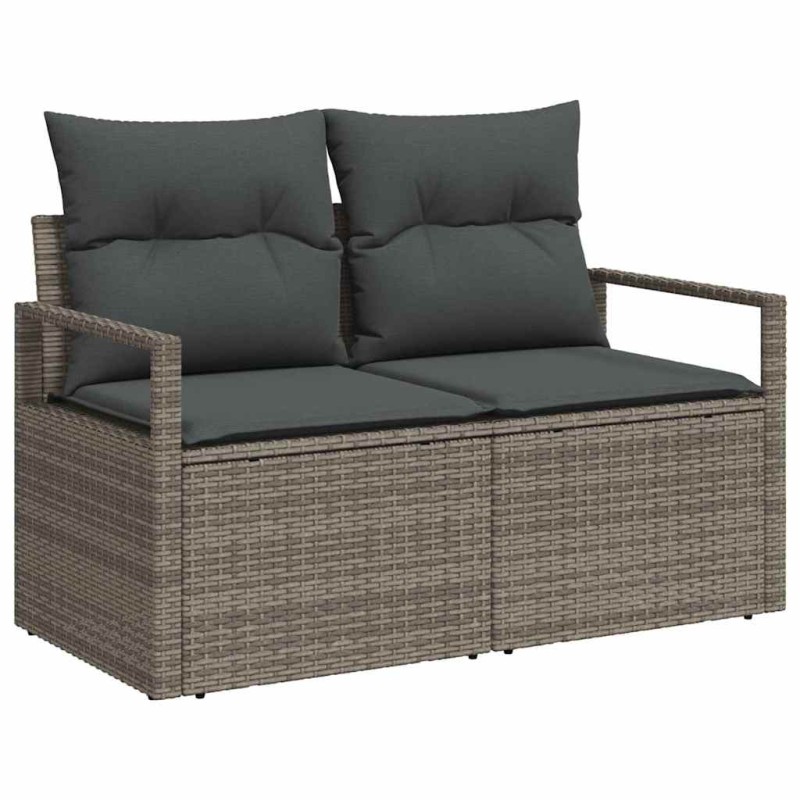vidaXL Καναπές Κήπου με μαξιλάρι 120 x 62 x 69 εκ συνθετικό ρατάν