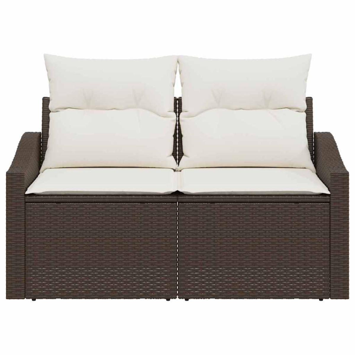 vidaXL Καναπές Κήπου με μαξιλάρι 123 x 62 x 69 εκ συνθετικό ρατάν
