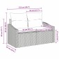 vidaXL Καναπές Κήπου με μαξιλάρι 123 x 62 x 69 εκ συνθετικό ρατάν
