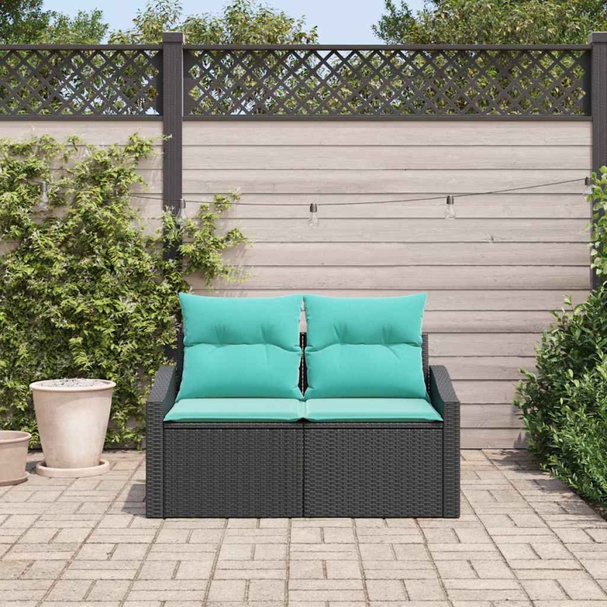 vidaXL Καναπές Κήπου Γκρι 123 x 62 x 69εκ συνθετικό ρατάν