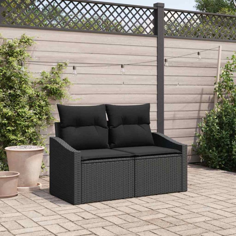 vidaXL Καναπές Κήπου με μαξιλάρι 123 x 62 x 69 εκ συνθετικό ρατάν