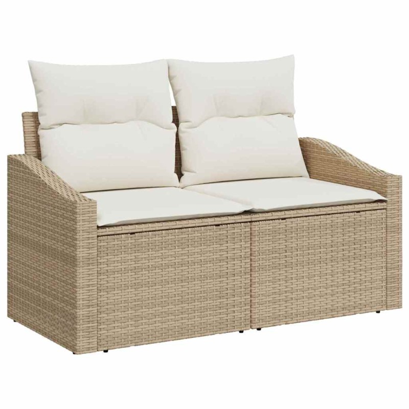 vidaXL Καναπές Κήπου με μαξιλάρι 123 x 62 x 69 εκ συνθετικό ρατάν