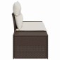 vidaXL Καναπές Κήπου Καφέ 184 x 62 x 69 εκ. συνθετικό ρατάν