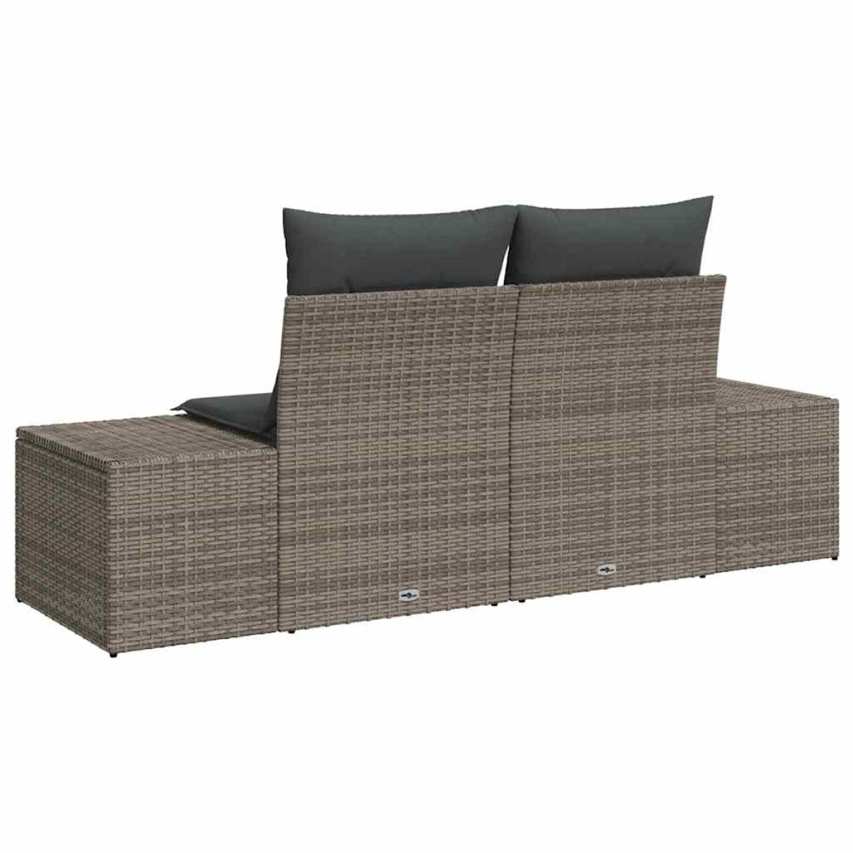 vidaXL Καναπές Κήπου Γκρι 184 x 62 x 69 εκ. συνθετικό ρατάν