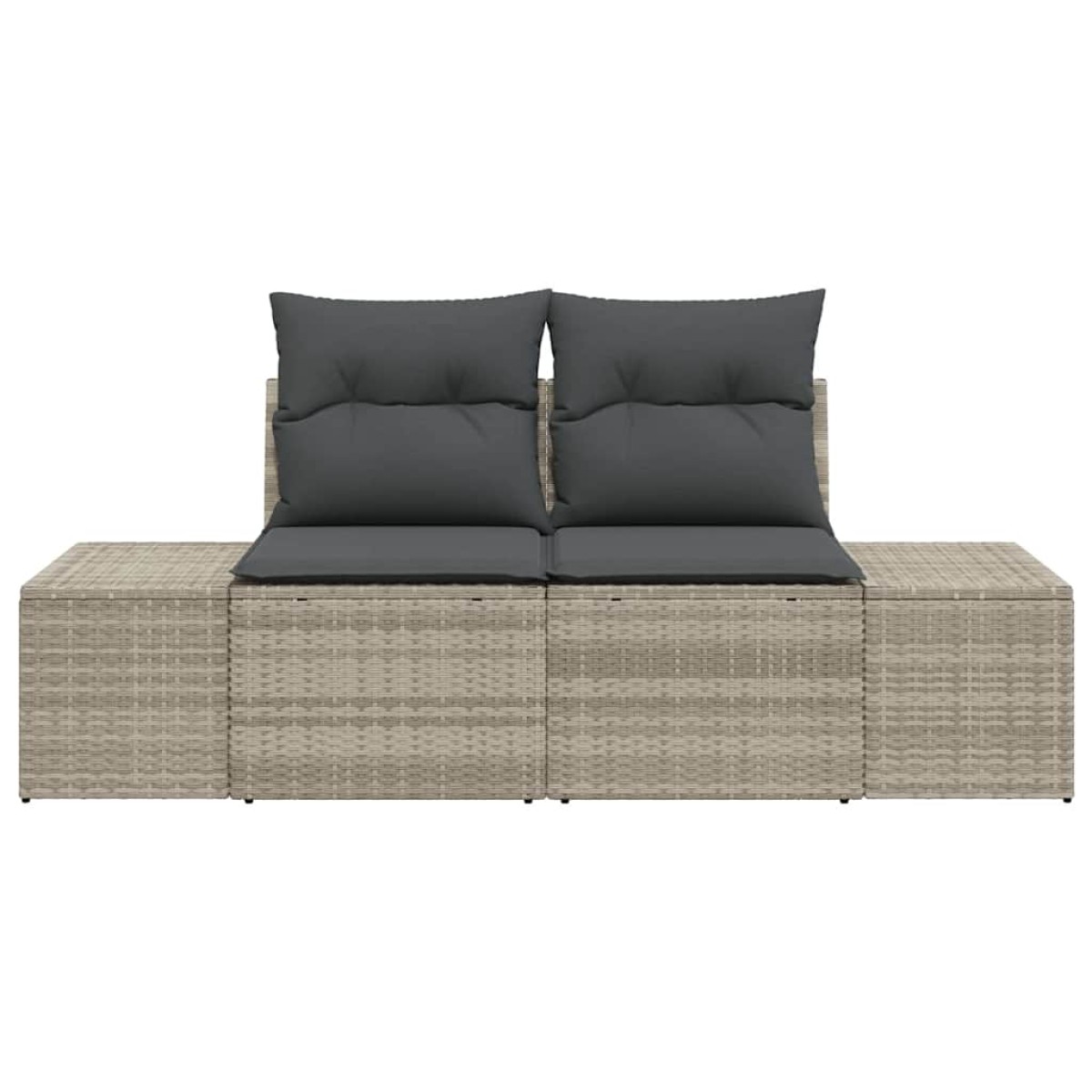 vidaXL Καναπές Κήπου Γκρι 184 x 62 x 69 εκ. συνθετικό ρατάν