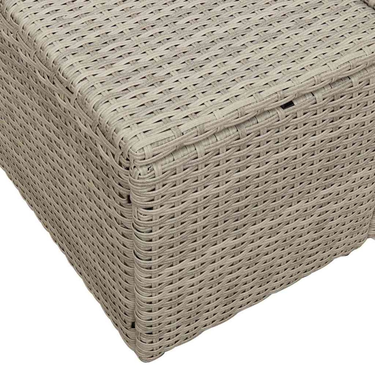 vidaXL Καναπές Κήπου Γκρι 184 x 62 x 69 εκ. συνθετικό ρατάν