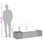 vidaXL Καναπές Κήπου Γκρι 184 x 62 x 69 εκ. συνθετικό ρατάν