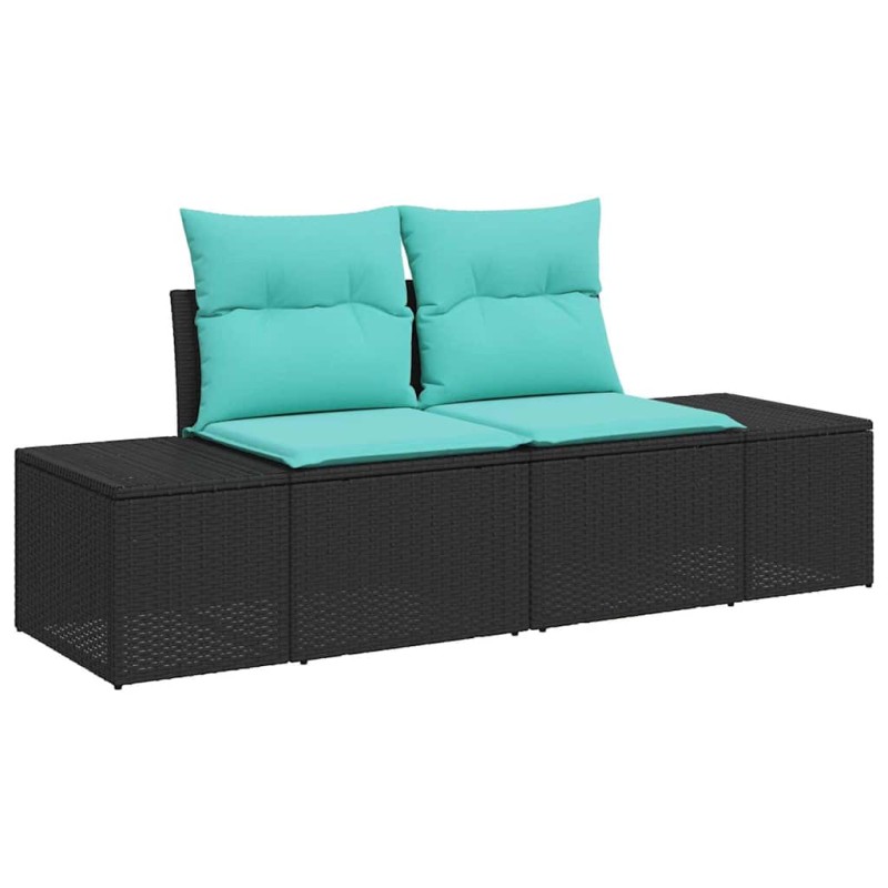vidaXL Καναπές Κήπου με μαξιλάρι 184 x 62 x 69 εκ. συνθετικό ρατάν