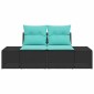 vidaXL Καναπές Κήπου με μαξιλάρι 184 x 62 x 69 εκ. συνθετικό ρατάν