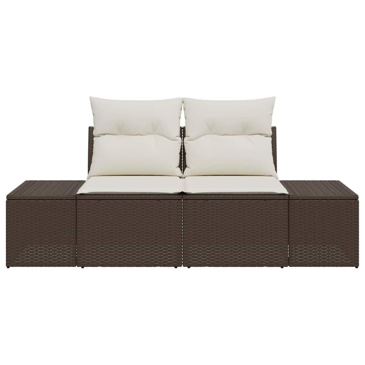 vidaXL Καναπές Κήπου Καφέ 184 x 62 x 69 εκ. συνθετικό ρατάν