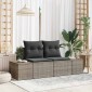 vidaXL Καναπές Κήπου Γκρι 184 x 62 x 69 εκ. συνθετικό ρατάν
