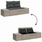 vidaXL Καναπές Κήπου Γκρι 184 x 62 x 69 εκ. συνθετικό ρατάν