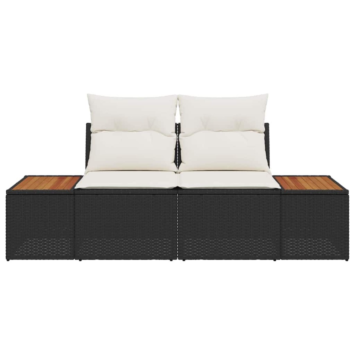 vidaXL Καναπές Κήπου Μαύρο 184 x 62 x 85εκ συνθετικό ρατάν