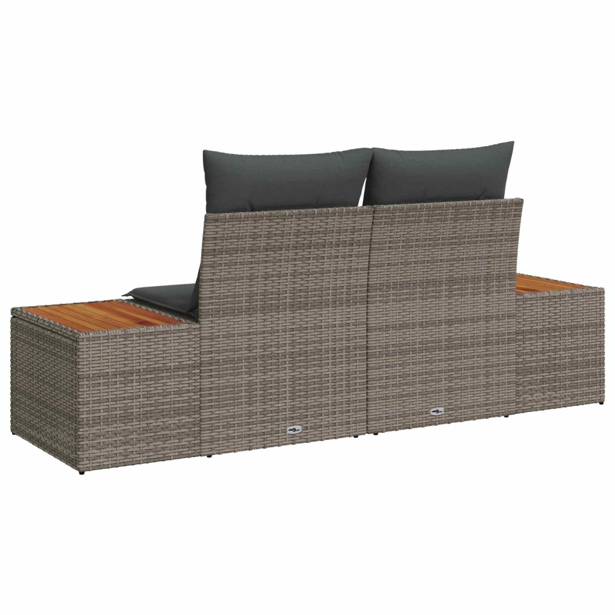 vidaXL Καναπές Κήπου Γκρι 184 x 62 x 85εκ συνθετικό ρατάν