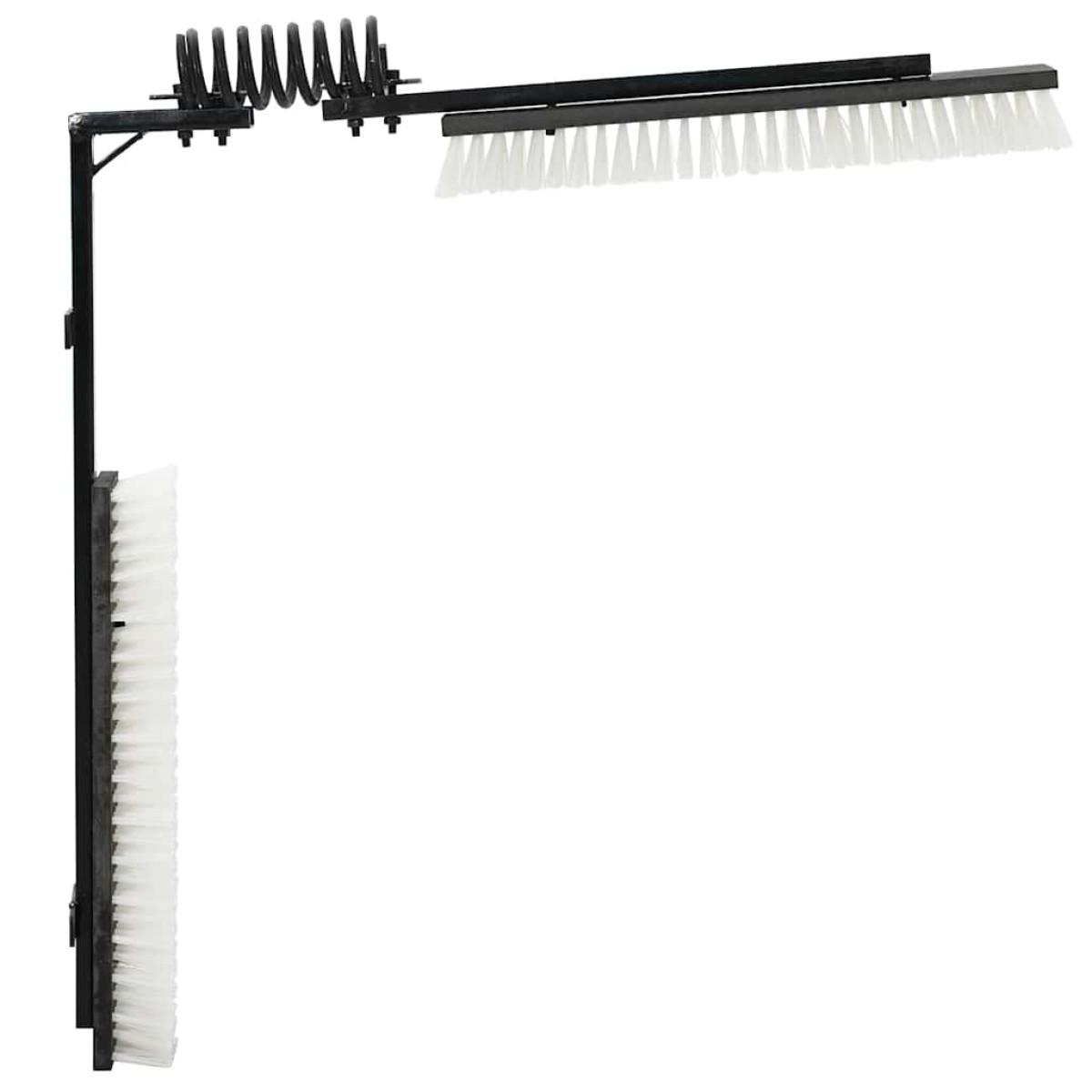 vidaXL Βούρτσες Βοοειδών Μαύρο και Λευκό 84 x 10 x 91 εκ. PVC