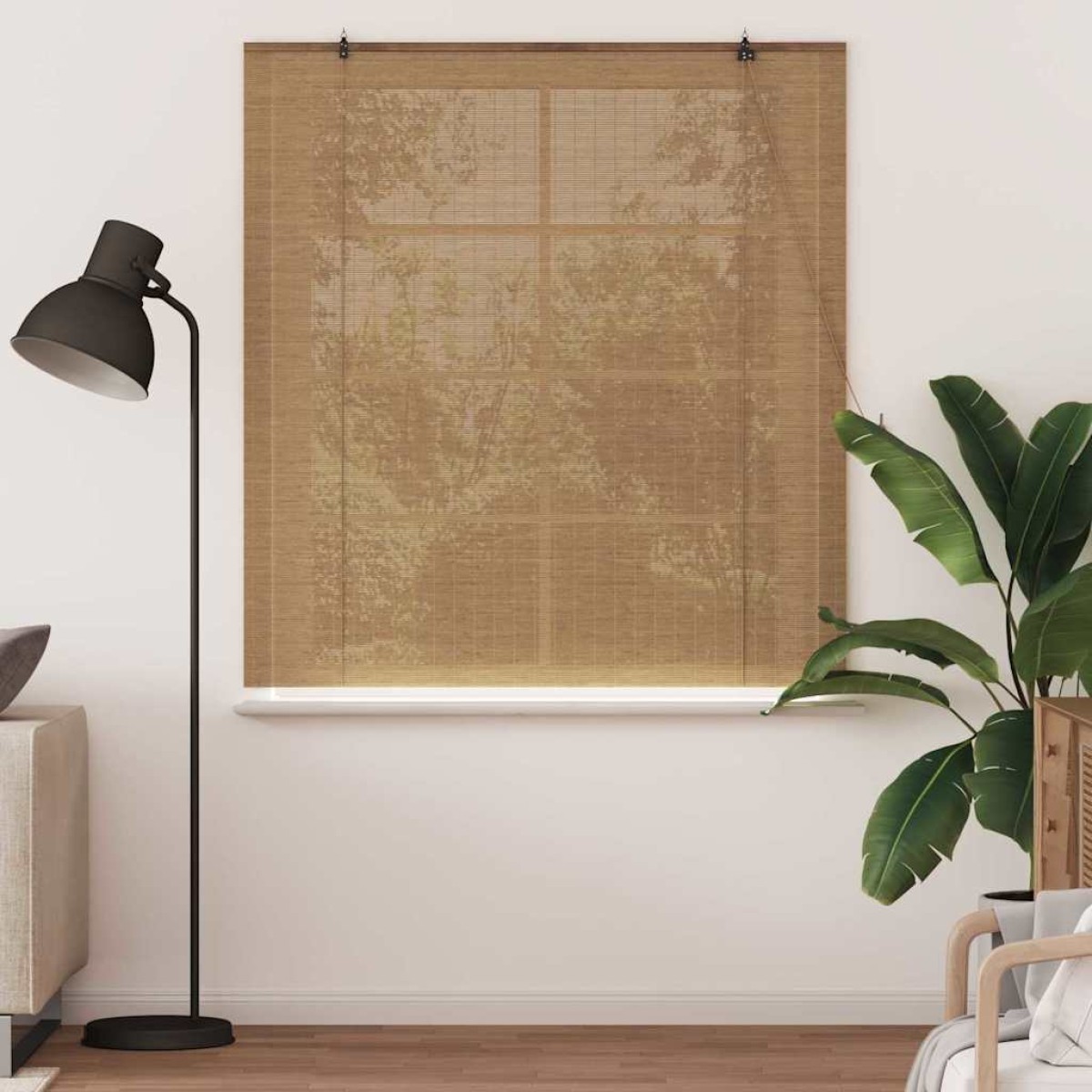 vidaXL Ρόλερ (στόρι) Καφέ 150 x 160 cm Μπαμπού